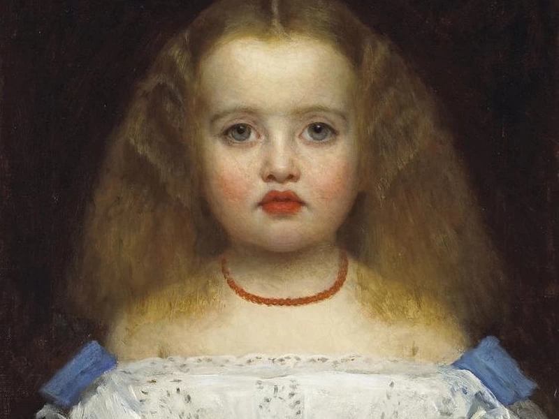 1821-Liévin de Winne - Ritratto di una giovane ragazza con una collana di corallo